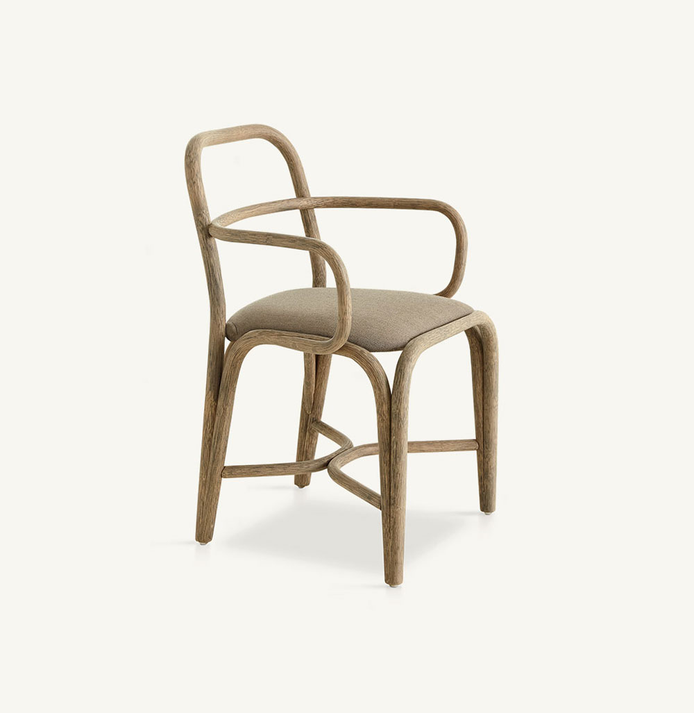 indoor collection - chairs - fontal upholstered dining armchair