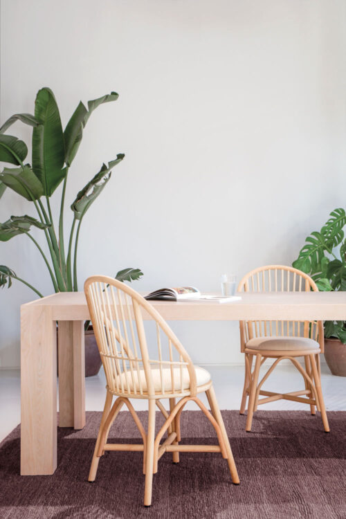 muebles de interior - sillas de ratan, madera maciza y acero para interior - silla tapizada coqueta