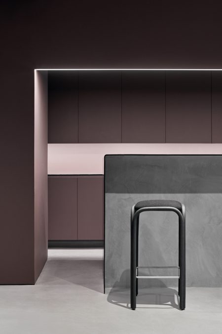 indoor collection - interior design furniture - fontal upholstered high barstool