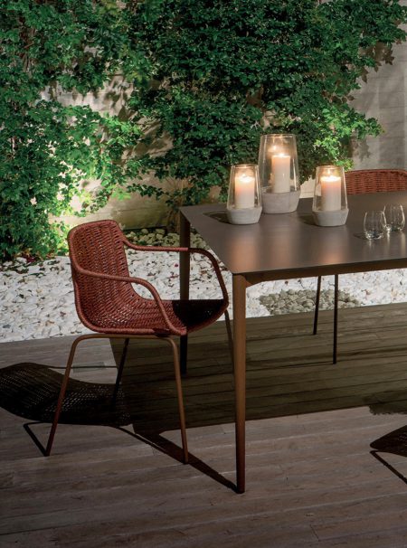 outdoor kollektion - hochwertige luxus-outdoor- und gartenstühle - stuhl mit armlehne lapala