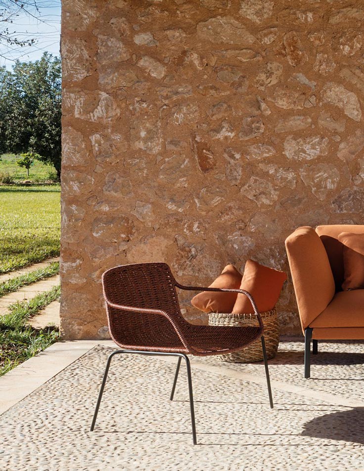 outdoor collection - luxury outdoor and garden armchairs - lapala low armchair
