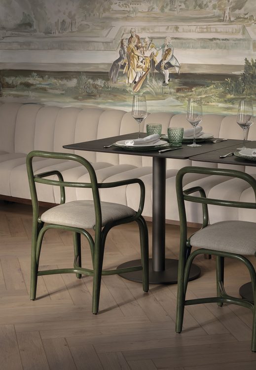 indoor collection - interior design furniture - fontal upholstered dining armchair