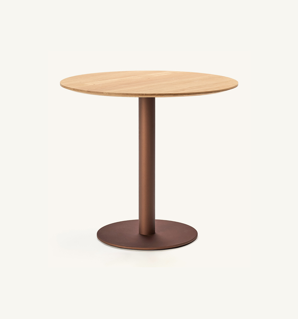 meuble d'intérieur - tables - pied de table avec plateau rond flamingo indoor