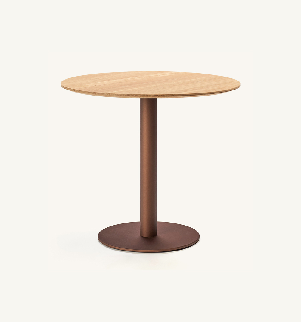 pied de table avec plateau rond flamingo indoor