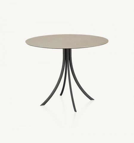 Bistro dining table stand with round top