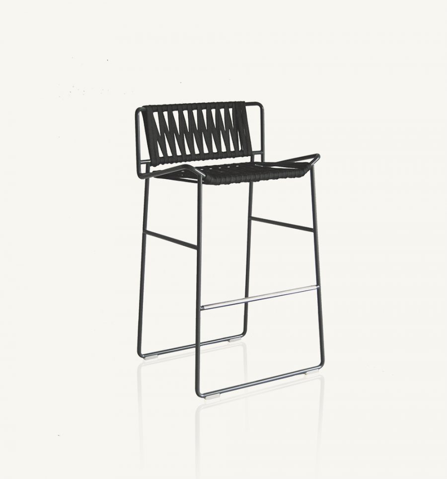Out_line hand-woven barstool