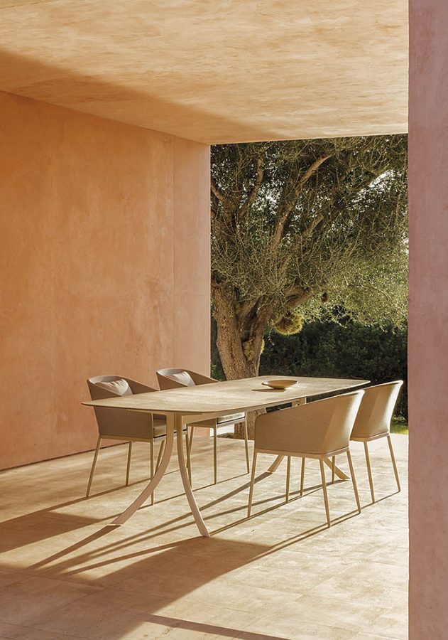 muebles de exterior - mesas - mesa rectangular falcata outdoor