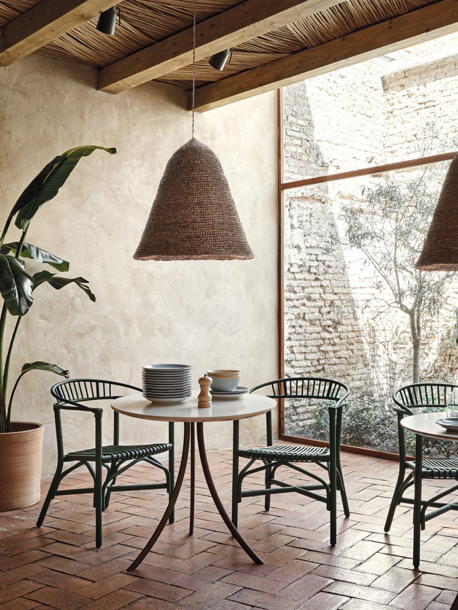 indoor collection - quality rattan, solid wood and steel chairs for interior design - altet dining armchair