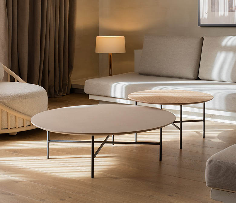 indoor collection - high quality solid wood furniture made in spain - grada indoor round coffee table