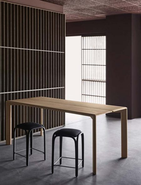 muebles de interior - muebles de interior de madera maciza y ratán - mesa rectangular alta kotai