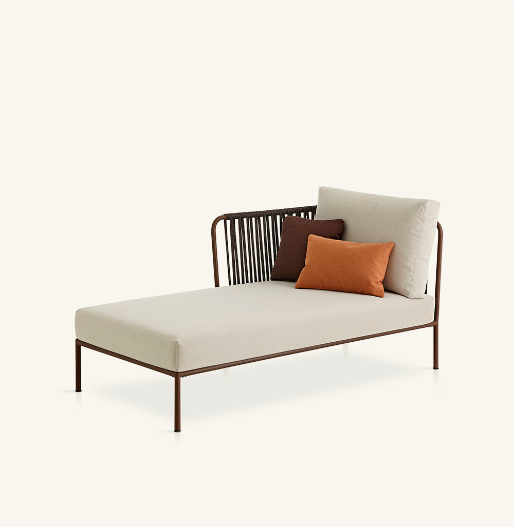 sofas - linke sonnenliege mit polyesterseil nido