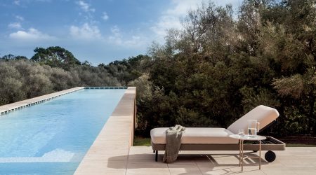outdoor collection - outdoor collection - kabu chaise longue with wheels