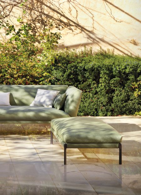 outdoor collection - luxury outdoor and garden armchairs - livit double footstool