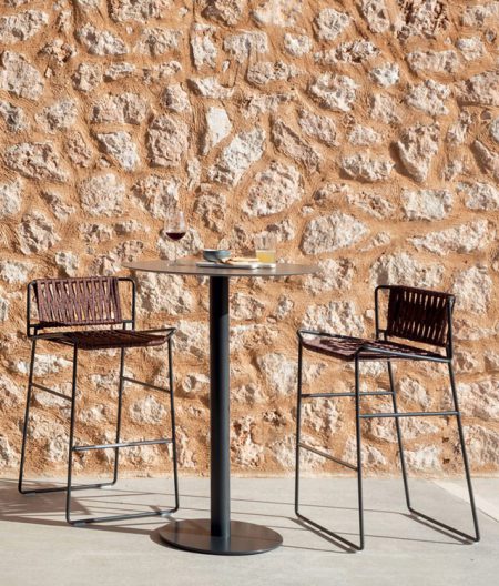 outdoor collection - out_line hand-woven barstool