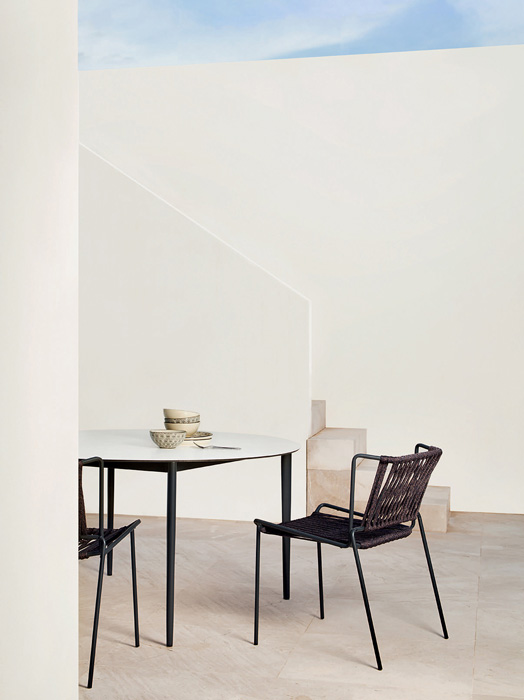outdoor kollektion - stuhl mit polyesterseil out_line