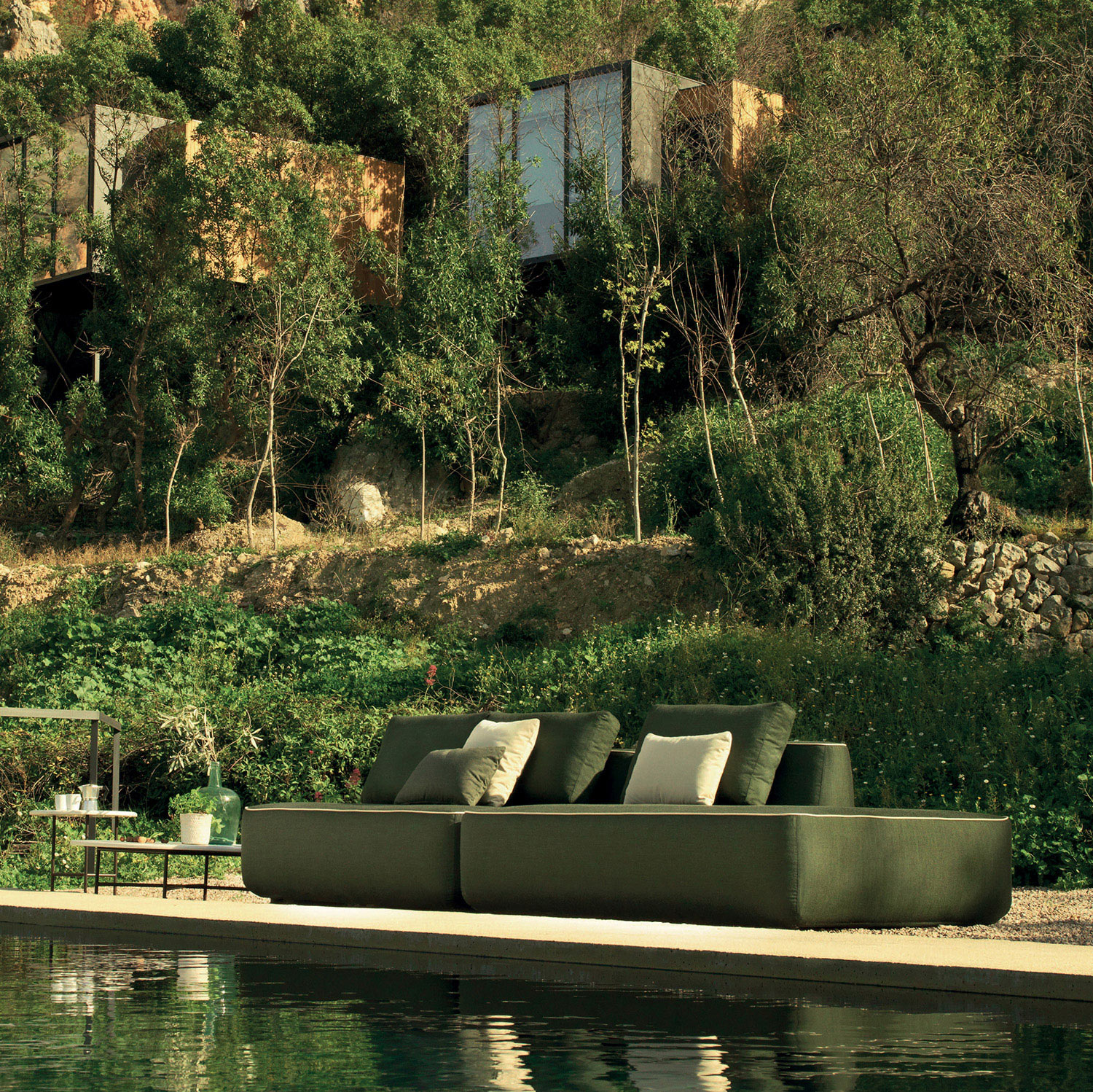 outdoor collection - sofas - plump double central module outdoor collection - sofas - plump double central module