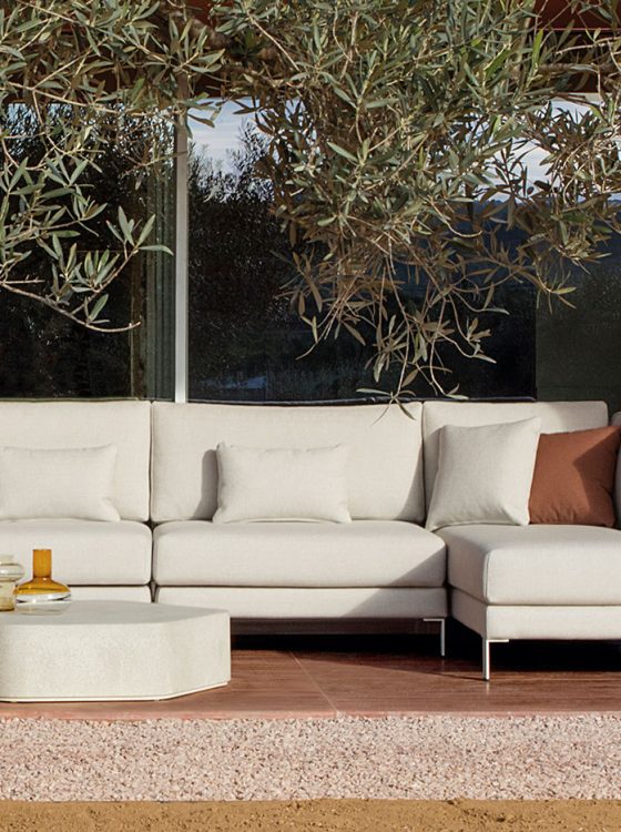 outdoor kollektion - hochwertige luxus-sofas für außenbereich und garten - zentralmodul slim