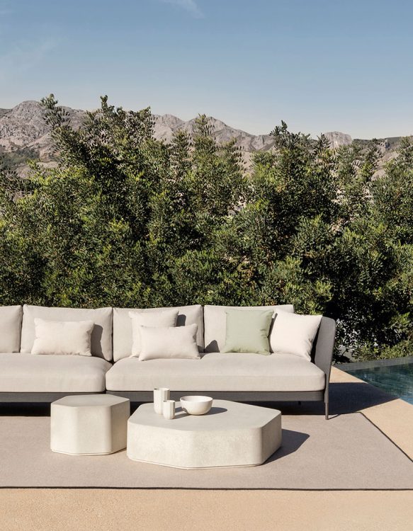 outdoor kollektion - hochwertige luxus-sofas für außenbereich und garten - rechtes modul käbu