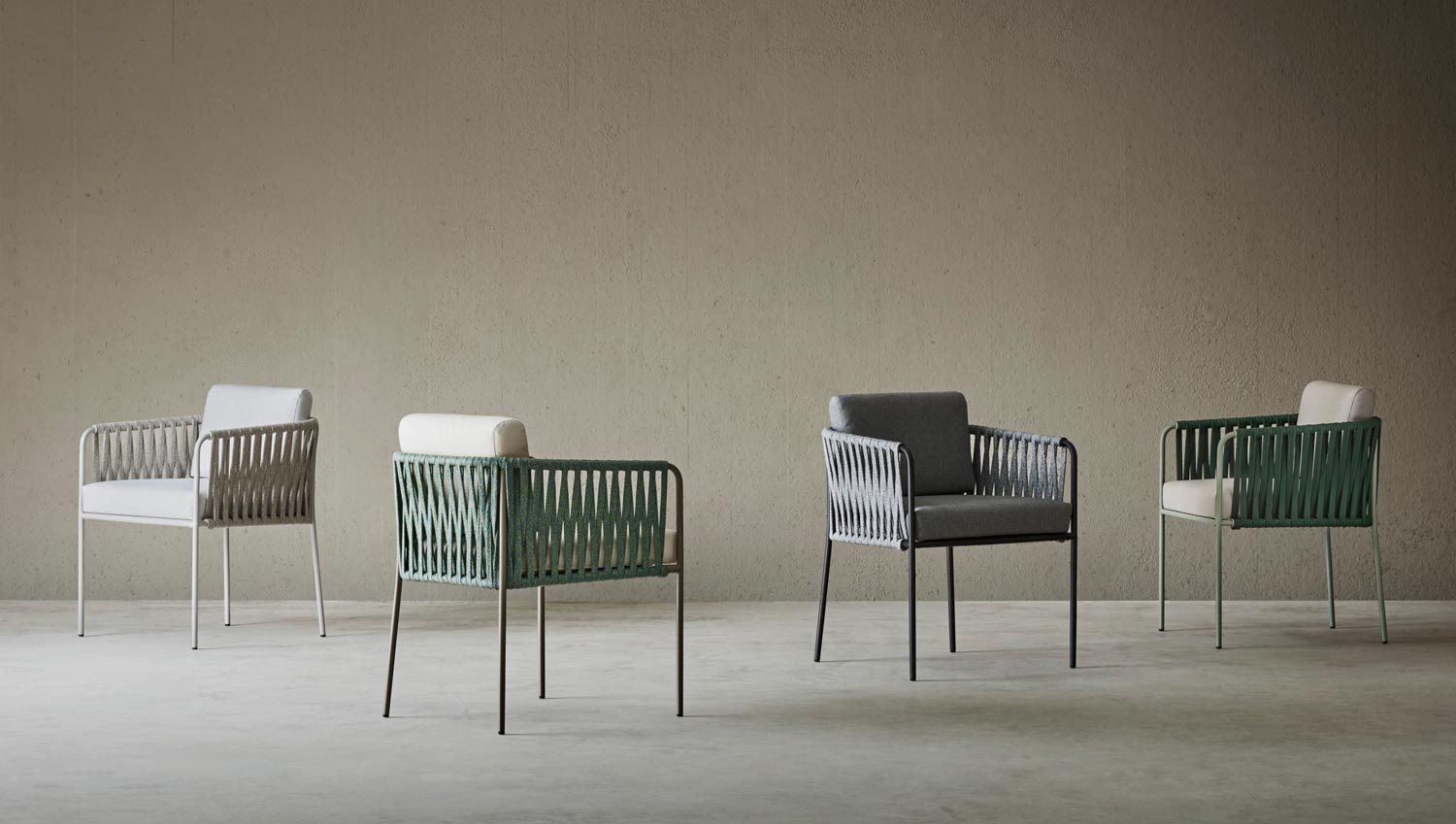 chaises - fauteuil de salle à manger tissé nido