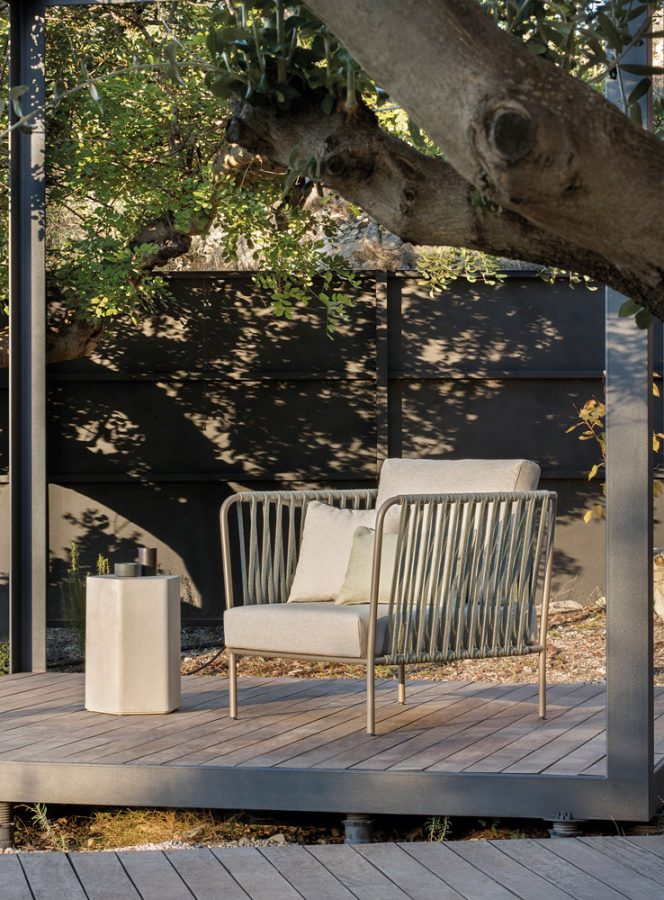 outdoor collection - luxury outdoor and garden armchairs - nido hand-woven armchair
