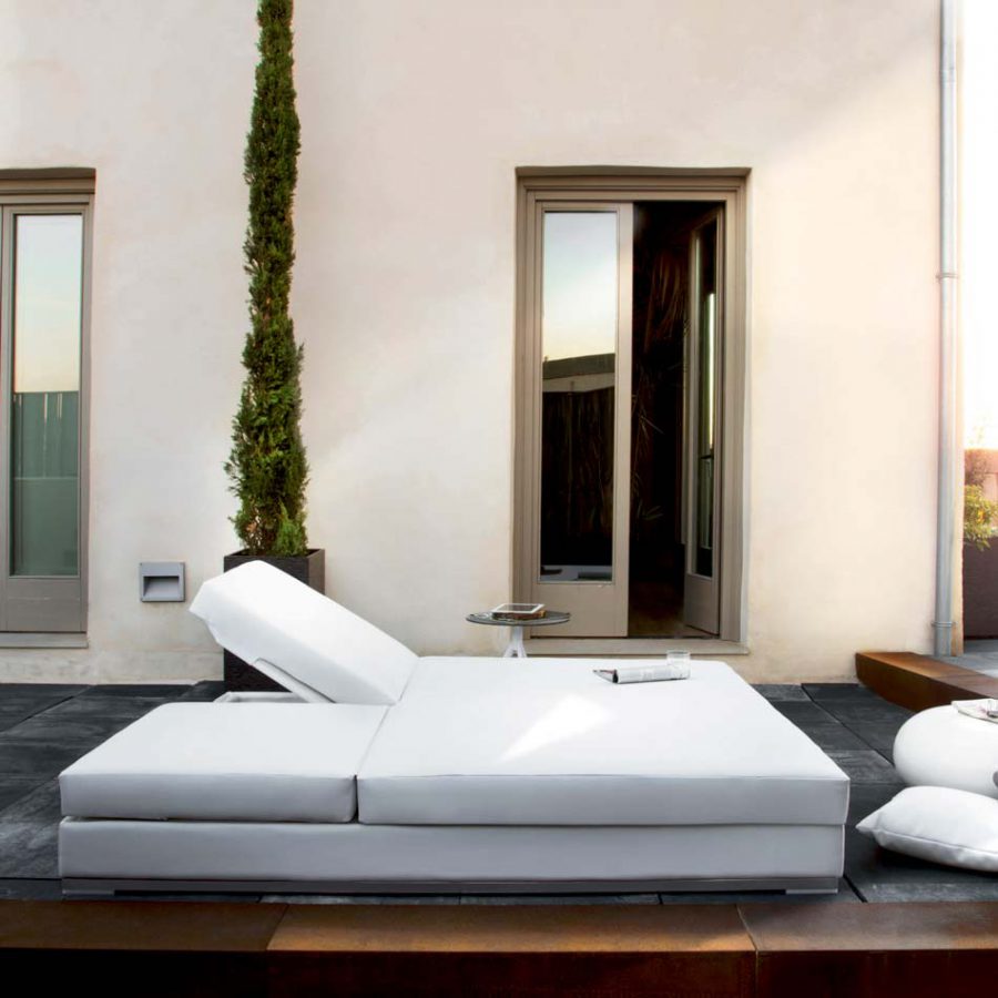 outdoor collection - outdoor design chaise longue - slim double chaise longue