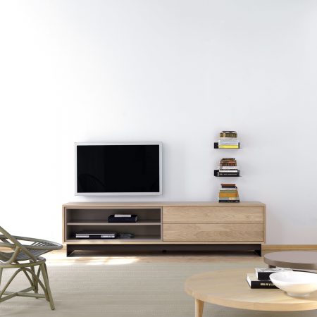 muebles de interior - almacenaje de madera maciza para interior - mueble tv basic