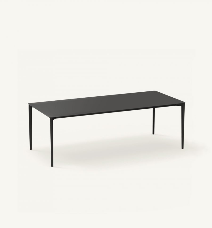 Nude rectangular dining table