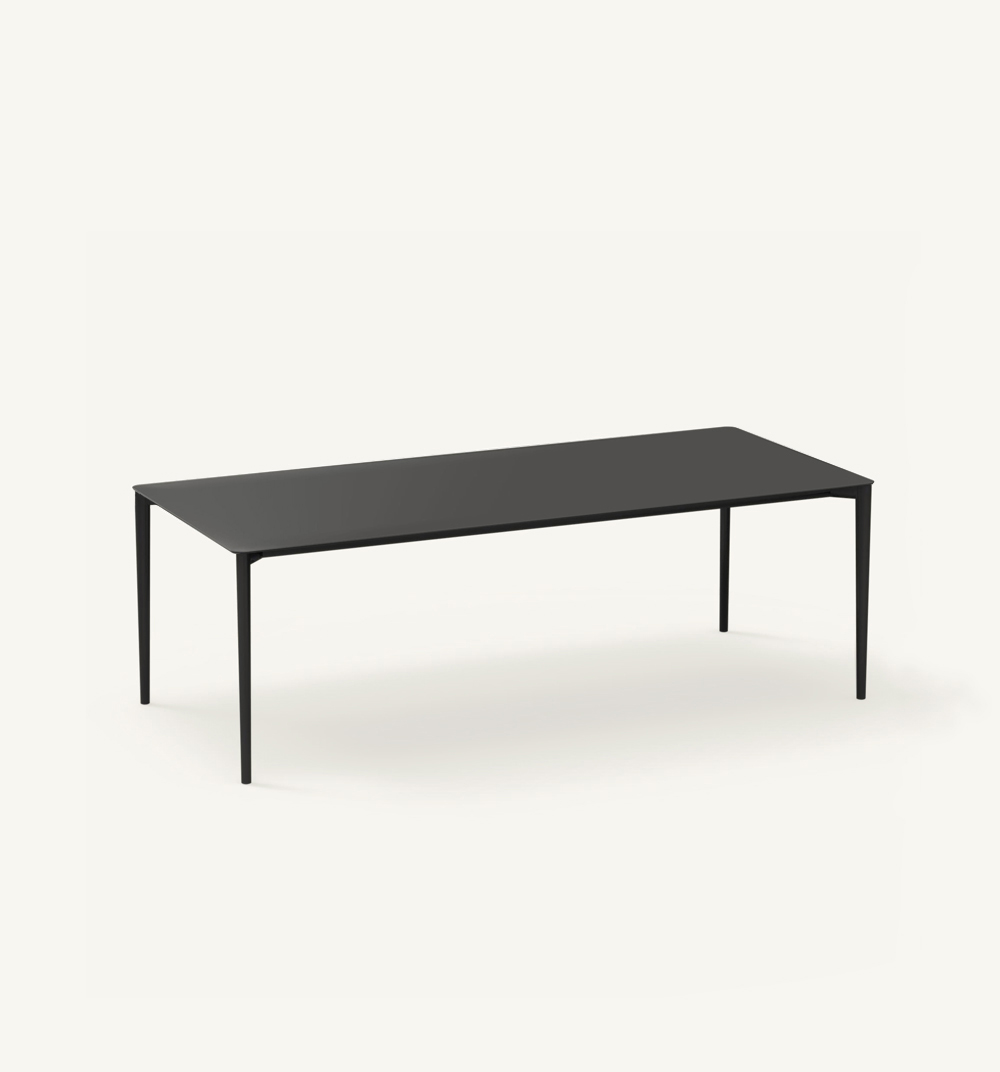 nude rectangular dining table