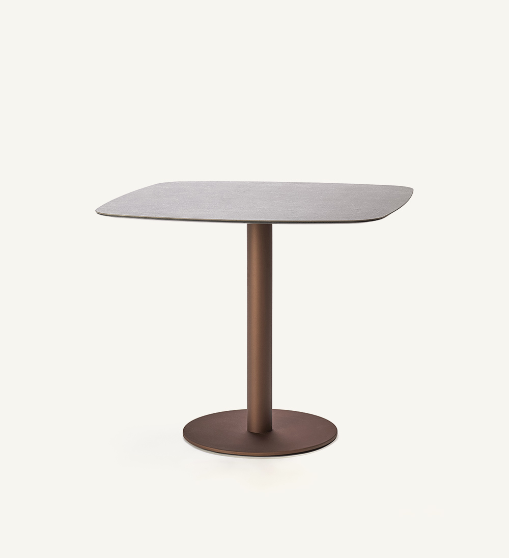 tables - pied de table avec dessus elliptique flamingo