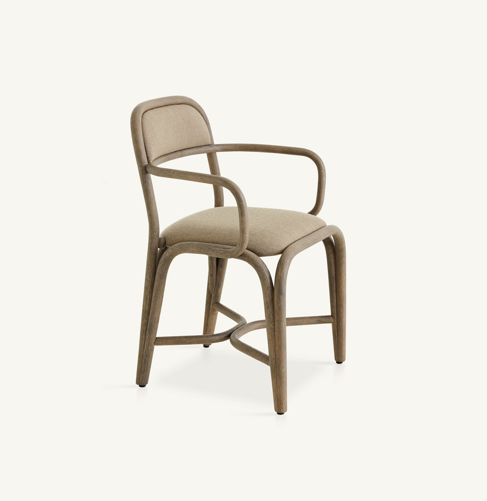 fauteuil de salle à manger tapissé fontal