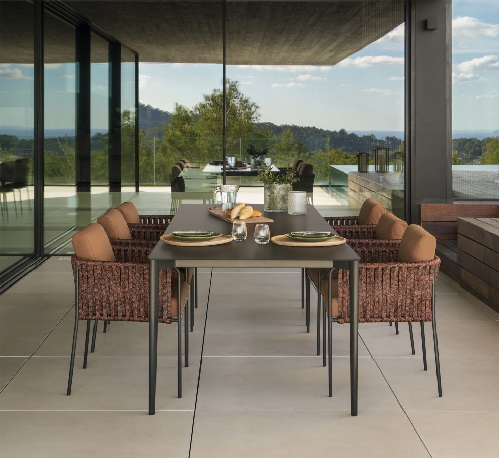 muebles de exterior - mesas - mesa rectangular nude
