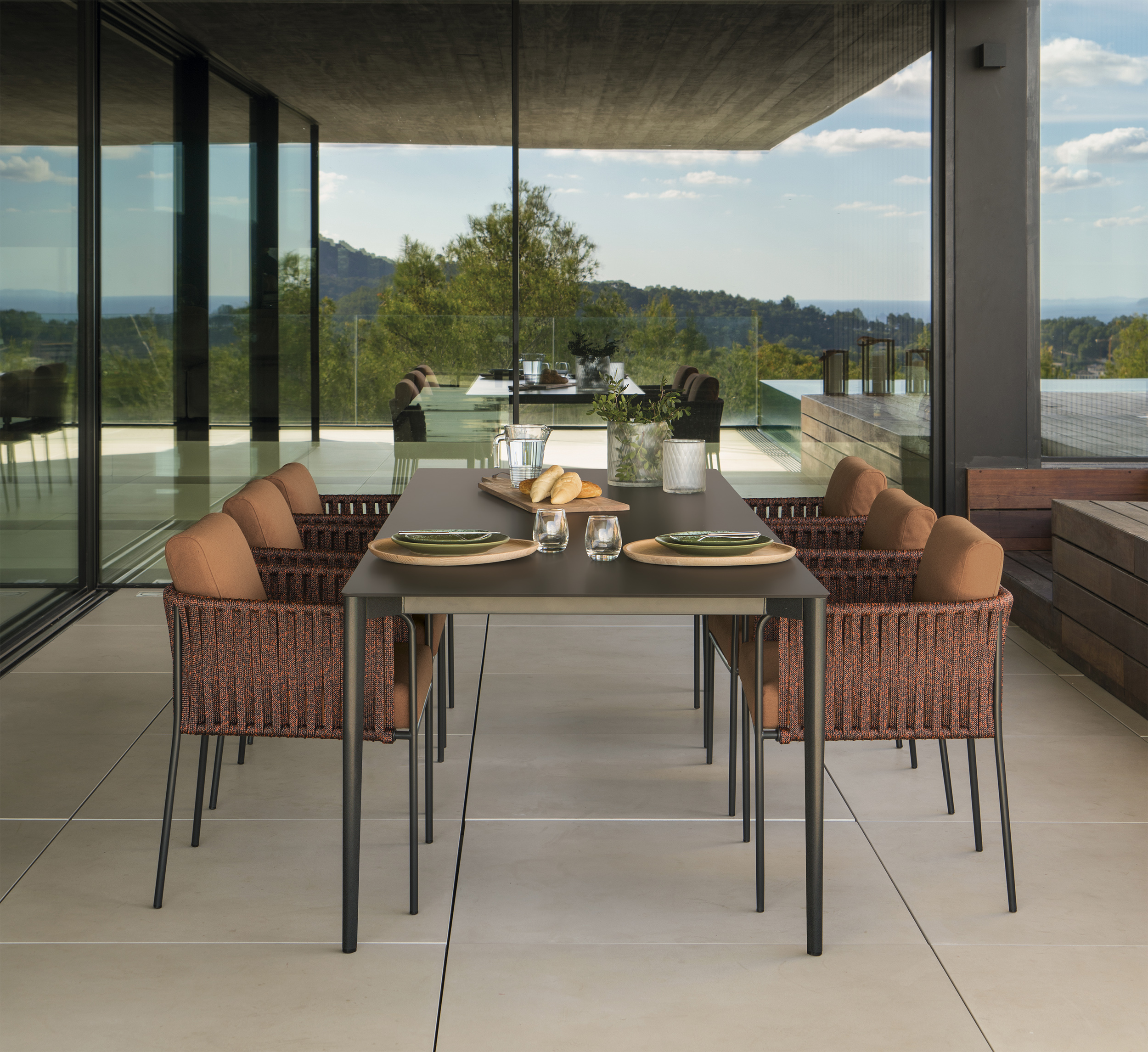 outdoor collection - dining tables - nude rectangular dining table