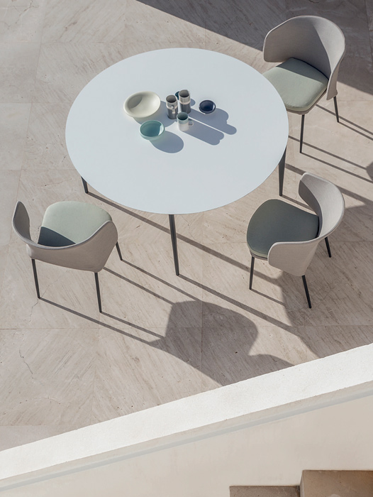 outdoor collection - outdoor collection - nude round dining table