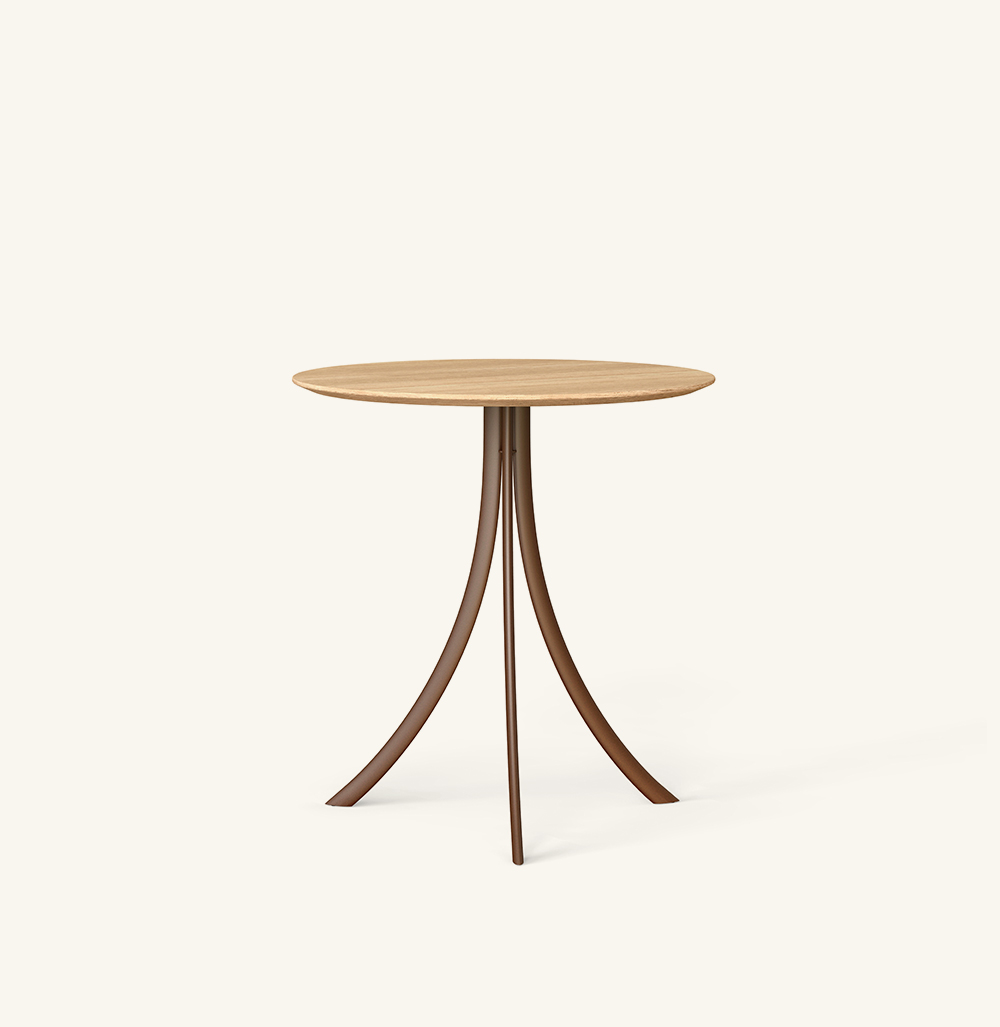 muebles de interior - mesas - pie de mesa con tapa redonda bistro indoor