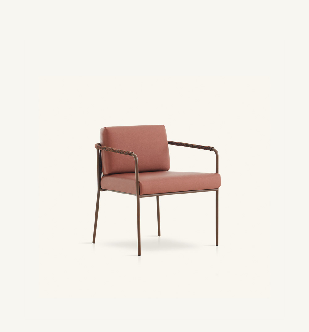 nido stackable hand-woven dining armchair