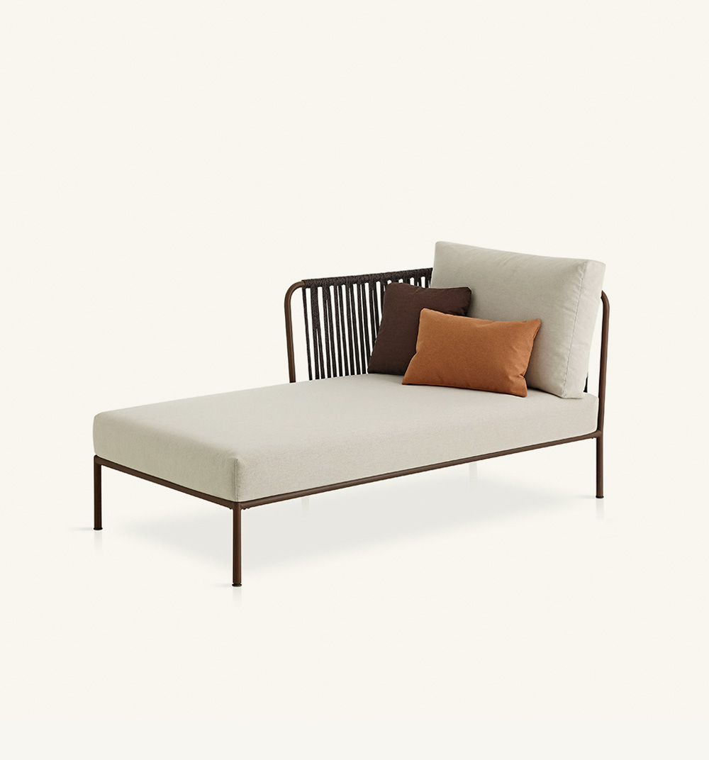 nido hand-woven left chaise longue module