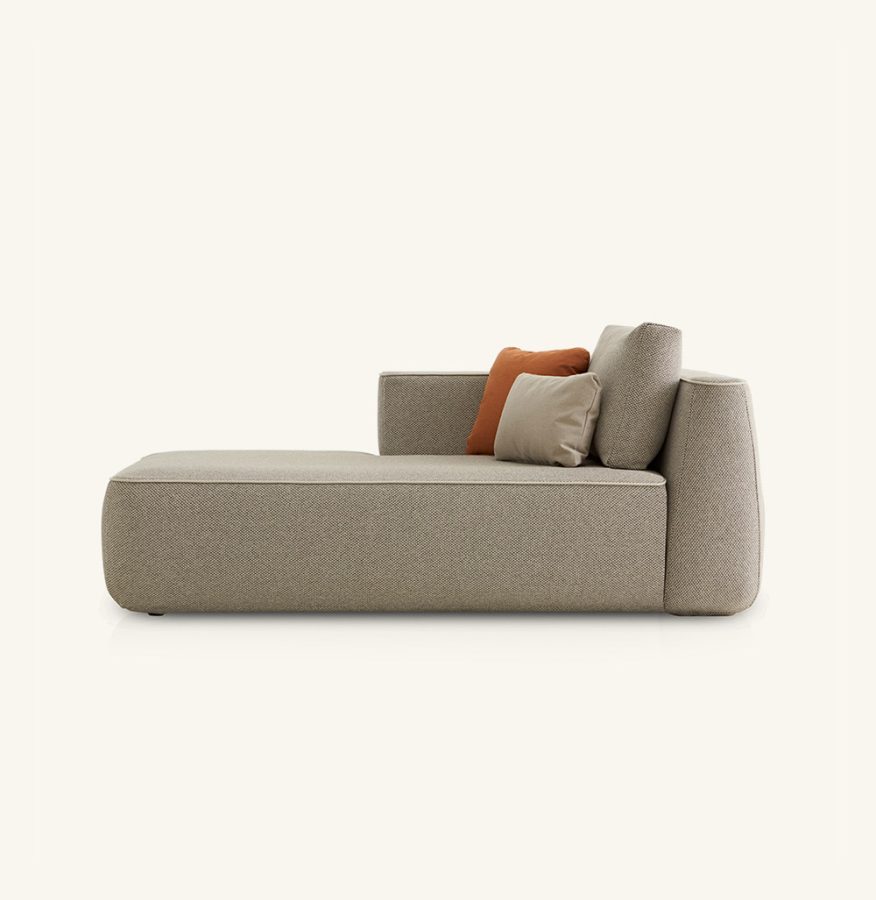 Furniture outdoor plump left chaise longue module