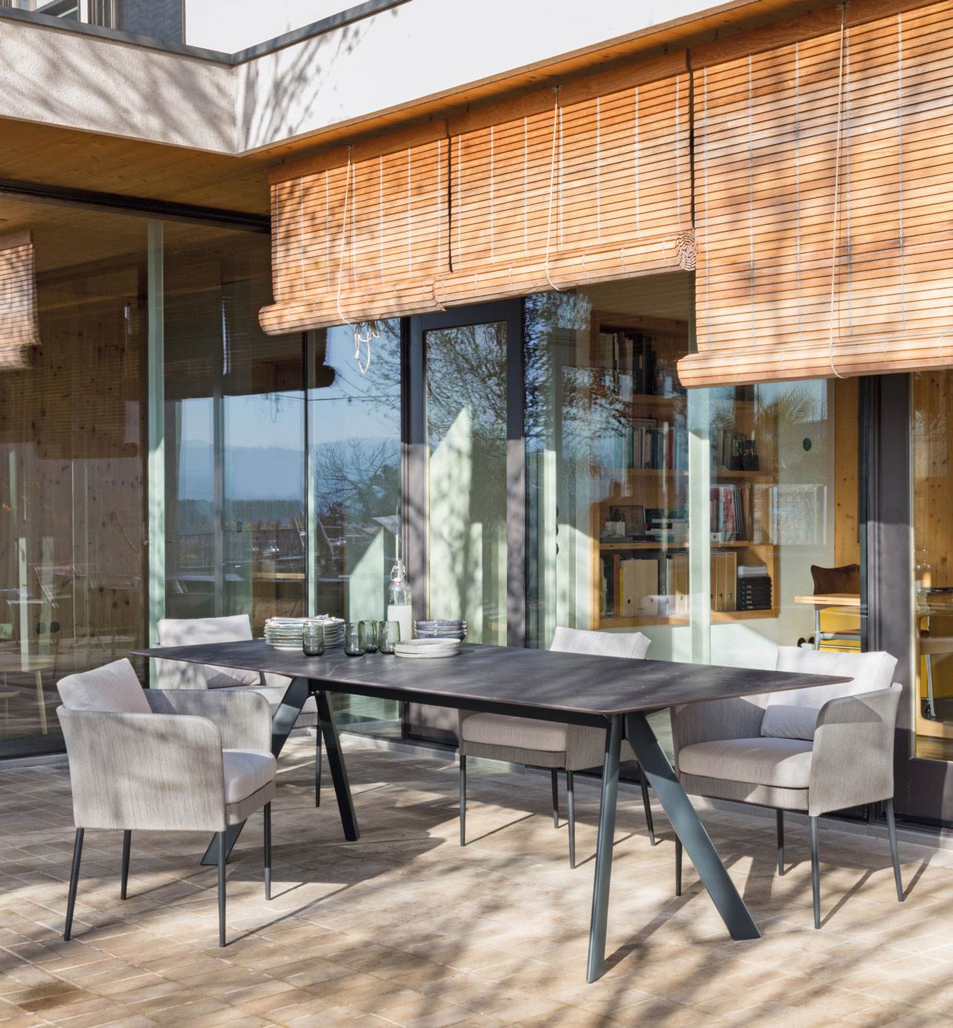 dining tables - atrivm outdoor rectangular dining table