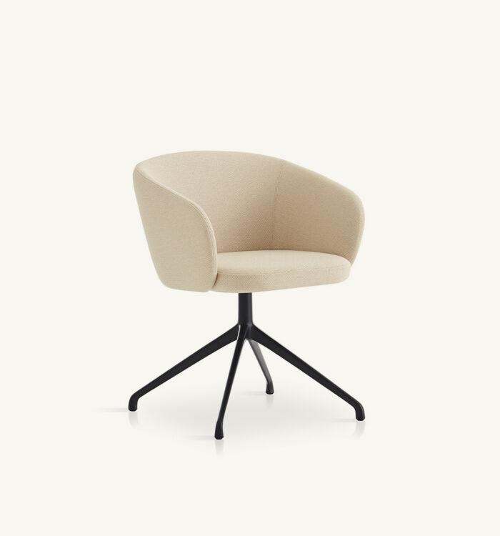 Huma upholstered swivel armchair