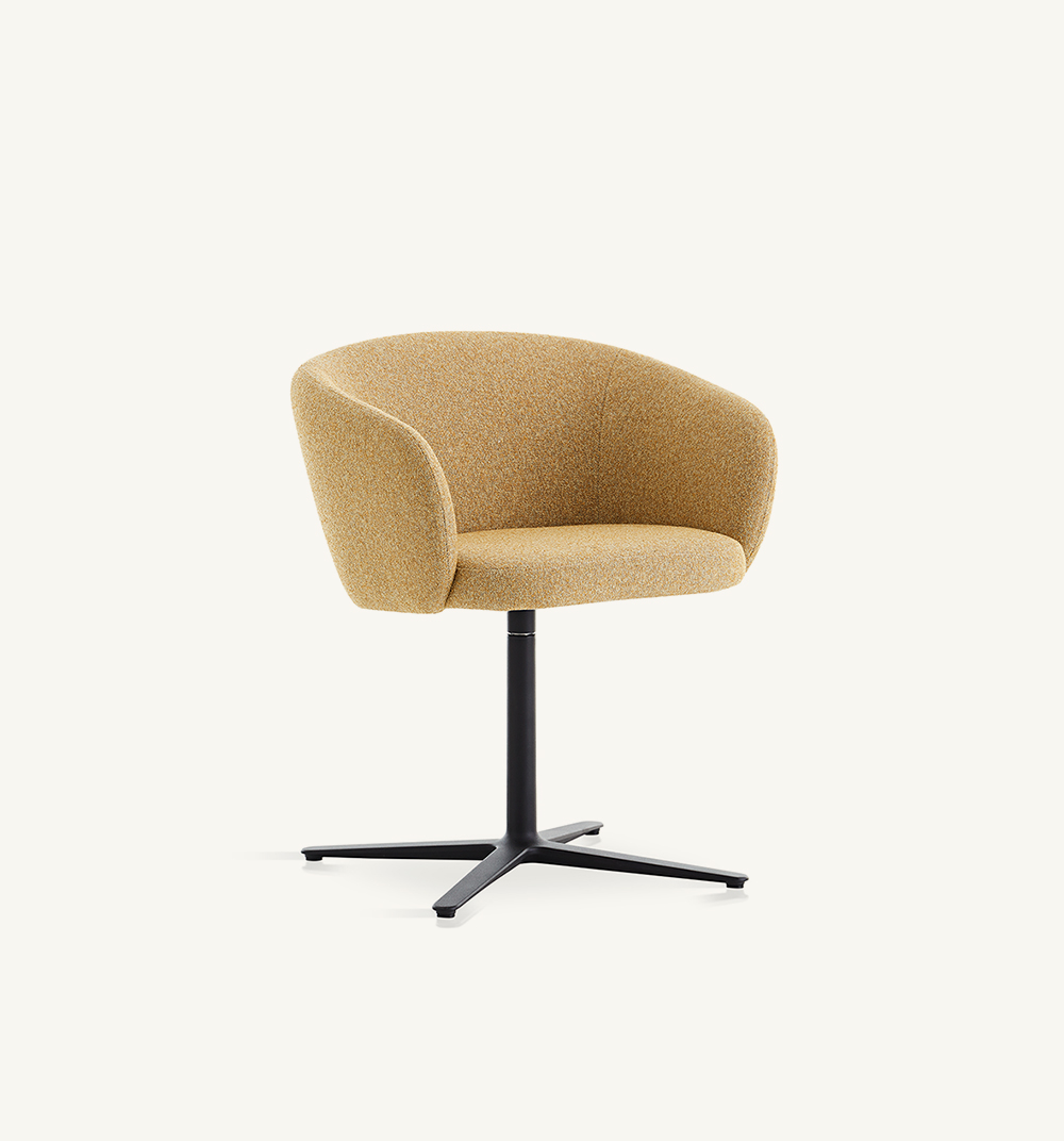 chairs - huma upholstered swivel armchair