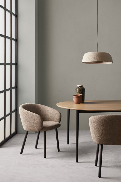 indoor collection - interior design furniture - nude indoor round dining table