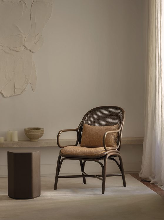 indoor collection - interior design furniture - frames upholstered low backrest armchair