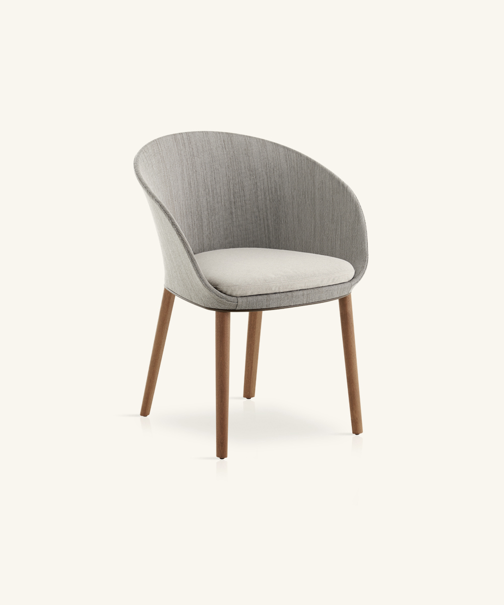 blum dining armchair with solid wood legs