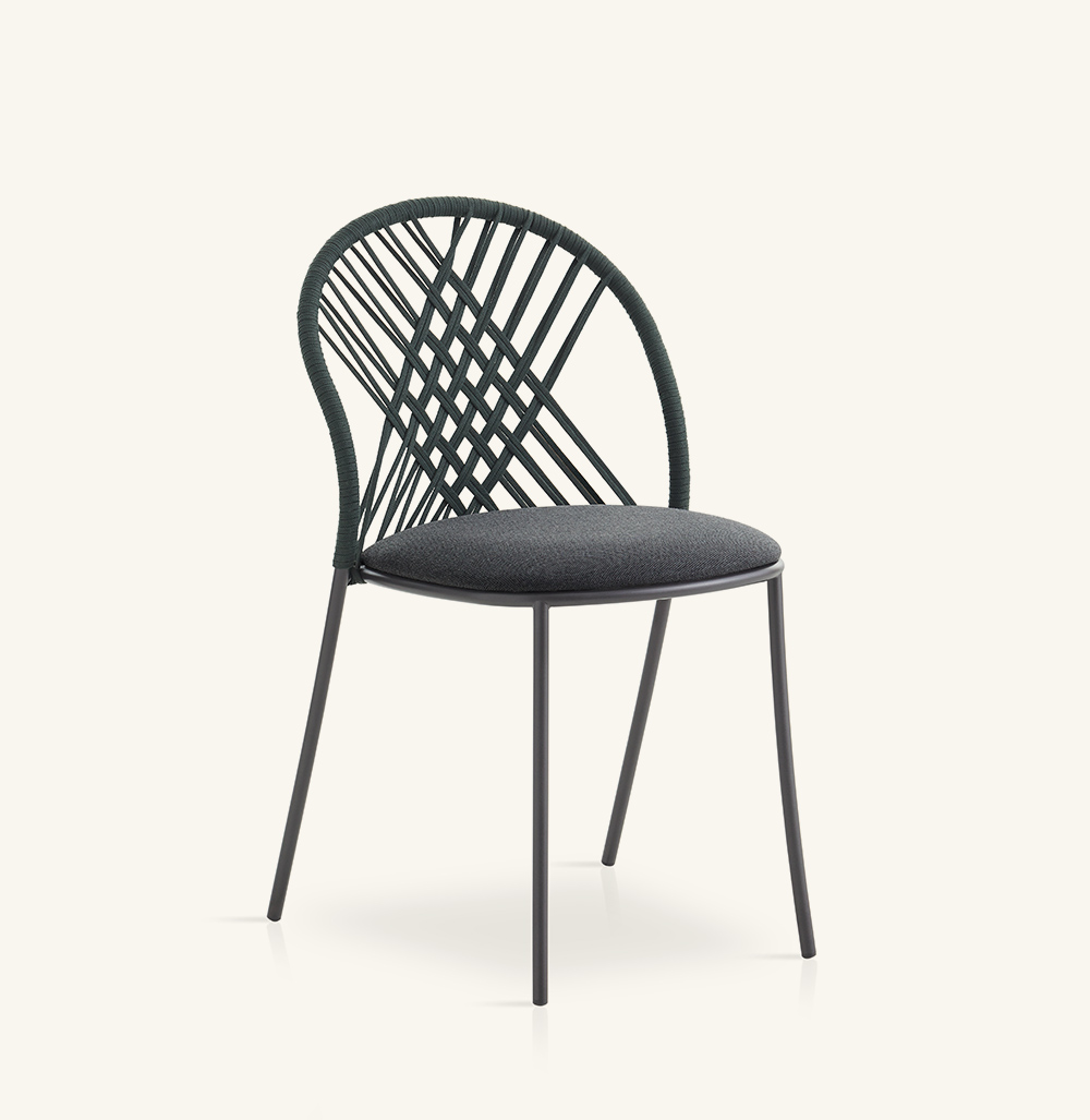 petale hand-woven diamond pattern chair