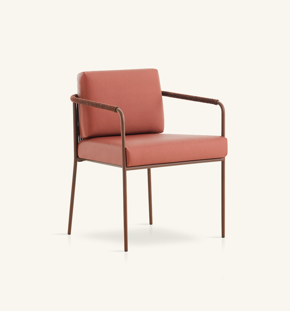 chairs - nido stackable hand-woven dining armchair