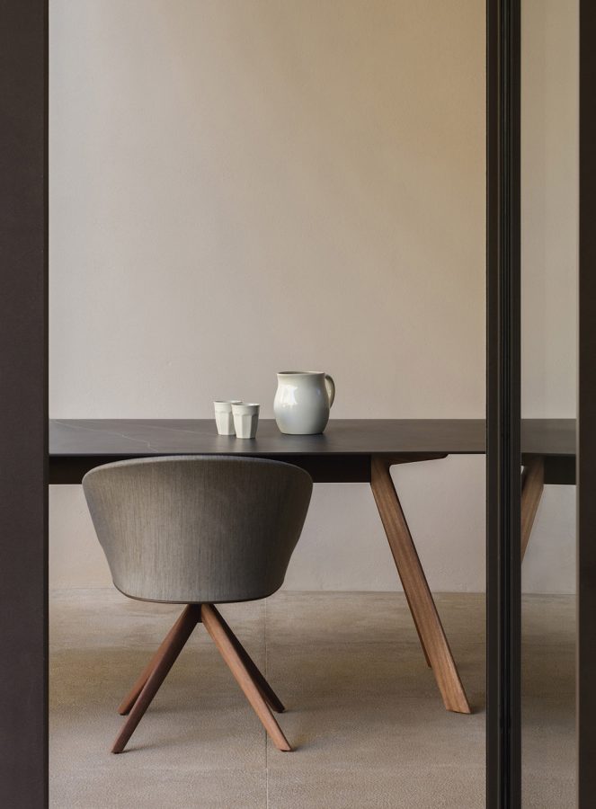 blum dining armchair with pyramid shaped