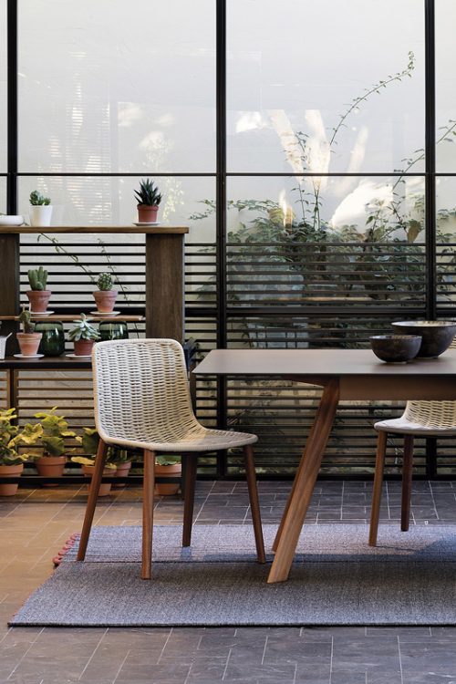 outdoor collection - outdoor design chairs - lapala chair with solid wood legs