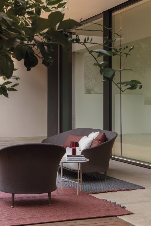 outdoor kollektion - sofa mit niedriger rückenlehene liz