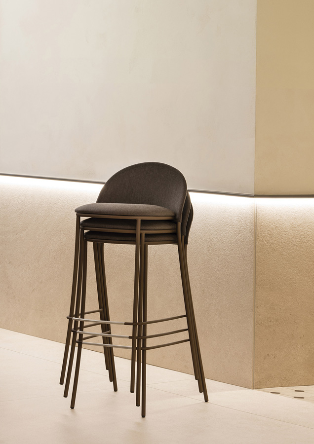 barstools - petale upholstered bar stool