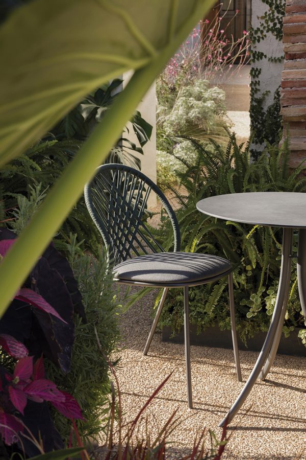 outdoor collection - outdoor collection - petale hand-woven diamond pattern chair